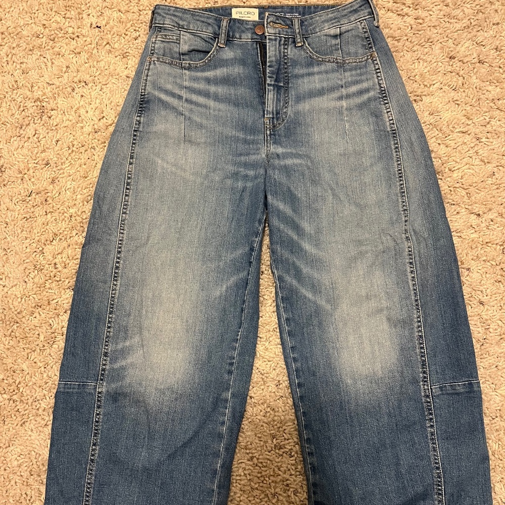 Pilcro by Anthropologie faded barrel jeans